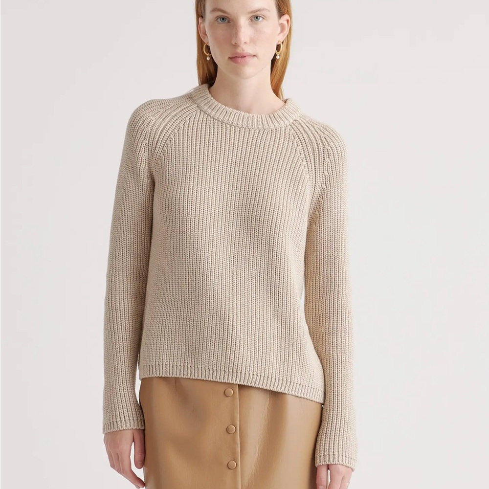 Quince 100% Organic Cotton Fisherman Crew Sweater